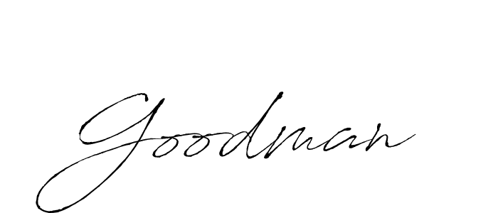 How to make Goodman signature? Antro_Vectra is a professional autograph style. Create handwritten signature for Goodman name. Goodman signature style 6 images and pictures png