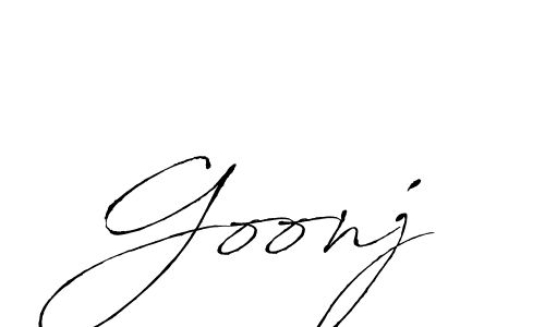 It looks lik you need a new signature style for name Goonj. Design unique handwritten (Antro_Vectra) signature with our free signature maker in just a few clicks. Goonj signature style 6 images and pictures png