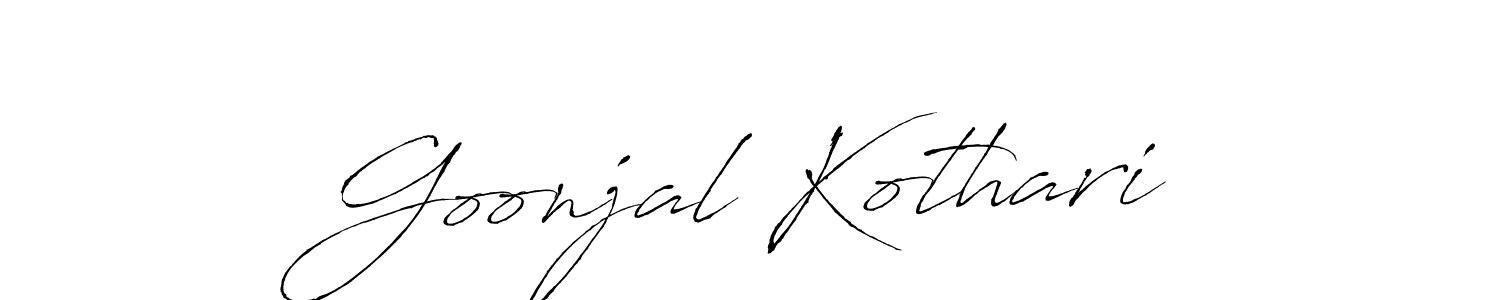 Use a signature maker to create a handwritten signature online. With this signature software, you can design (Antro_Vectra) your own signature for name Goonjal Kothari. Goonjal Kothari signature style 6 images and pictures png