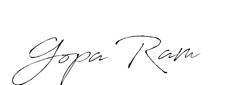 Gopa Ram stylish signature style. Best Handwritten Sign (Antro_Vectra) for my name. Handwritten Signature Collection Ideas for my name Gopa Ram. Gopa Ram signature style 6 images and pictures png