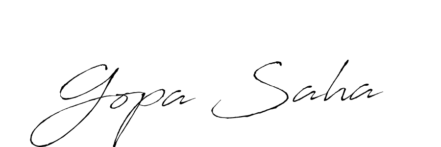 Design your own signature with our free online signature maker. With this signature software, you can create a handwritten (Antro_Vectra) signature for name Gopa Saha. Gopa Saha signature style 6 images and pictures png