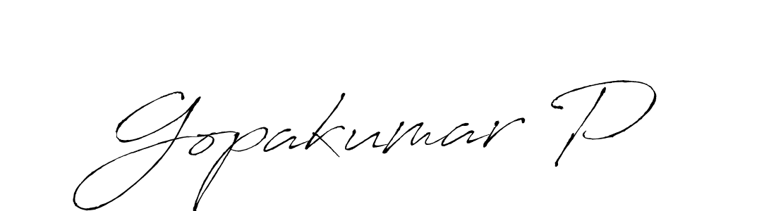 Gopakumar P stylish signature style. Best Handwritten Sign (Antro_Vectra) for my name. Handwritten Signature Collection Ideas for my name Gopakumar P. Gopakumar P signature style 6 images and pictures png