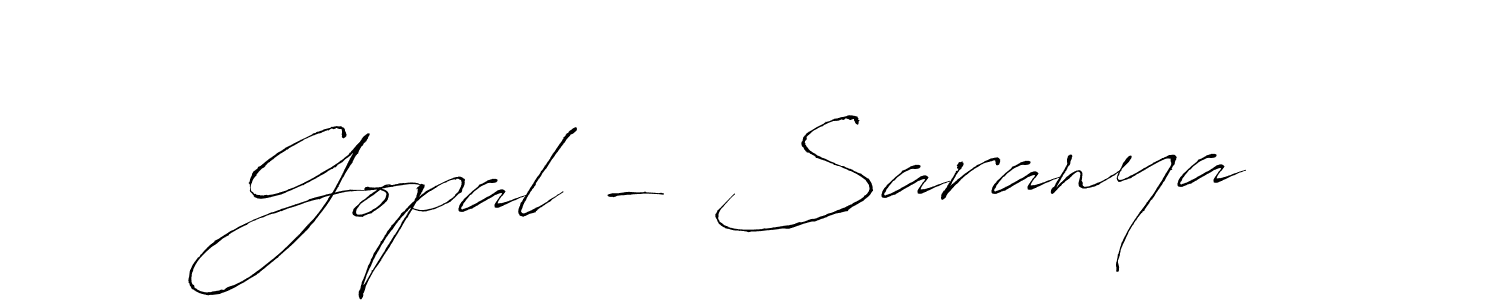 Design your own signature with our free online signature maker. With this signature software, you can create a handwritten (Antro_Vectra) signature for name Gopal - Saranya. Gopal - Saranya signature style 6 images and pictures png