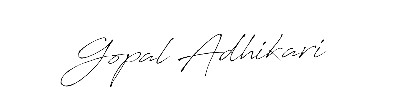 Also we have Gopal Adhikari name is the best signature style. Create professional handwritten signature collection using Antro_Vectra autograph style. Gopal Adhikari signature style 6 images and pictures png