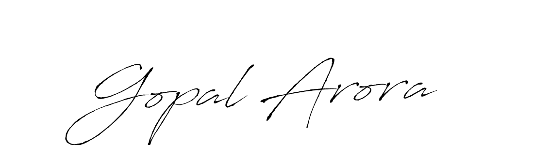 Gopal Arora stylish signature style. Best Handwritten Sign (Antro_Vectra) for my name. Handwritten Signature Collection Ideas for my name Gopal Arora. Gopal Arora signature style 6 images and pictures png