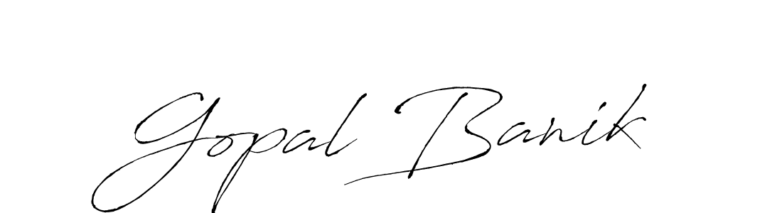 Create a beautiful signature design for name Gopal Banik. With this signature (Antro_Vectra) fonts, you can make a handwritten signature for free. Gopal Banik signature style 6 images and pictures png