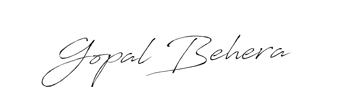 Create a beautiful signature design for name Gopal Behera. With this signature (Antro_Vectra) fonts, you can make a handwritten signature for free. Gopal Behera signature style 6 images and pictures png