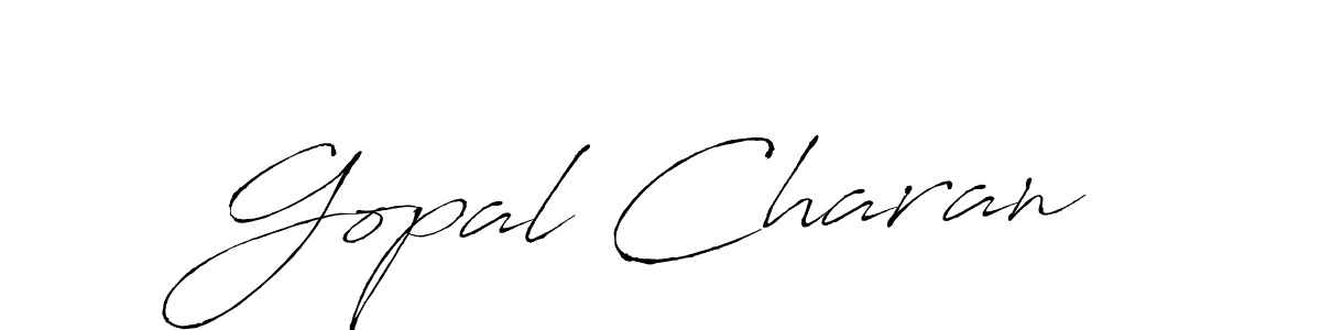 Gopal Charan stylish signature style. Best Handwritten Sign (Antro_Vectra) for my name. Handwritten Signature Collection Ideas for my name Gopal Charan. Gopal Charan signature style 6 images and pictures png