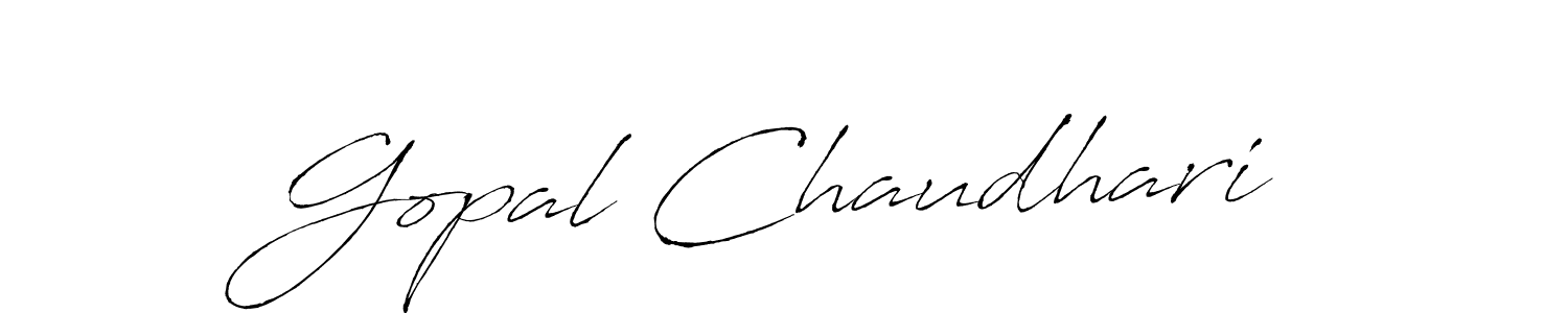 How to make Gopal Chaudhari name signature. Use Antro_Vectra style for creating short signs online. This is the latest handwritten sign. Gopal Chaudhari signature style 6 images and pictures png