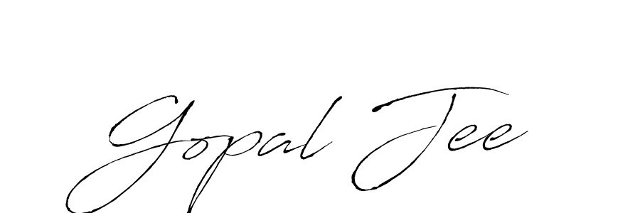 Create a beautiful signature design for name Gopal Jee. With this signature (Antro_Vectra) fonts, you can make a handwritten signature for free. Gopal Jee signature style 6 images and pictures png