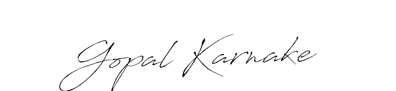 Make a beautiful signature design for name Gopal Karnake. With this signature (Antro_Vectra) style, you can create a handwritten signature for free. Gopal Karnake signature style 6 images and pictures png