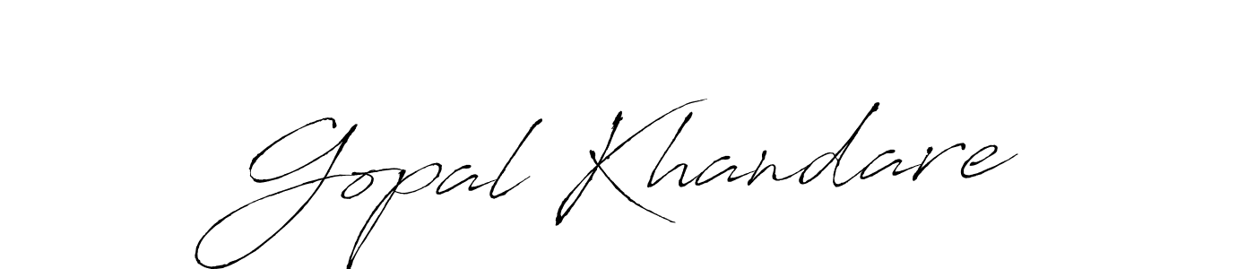 Design your own signature with our free online signature maker. With this signature software, you can create a handwritten (Antro_Vectra) signature for name Gopal Khandare. Gopal Khandare signature style 6 images and pictures png