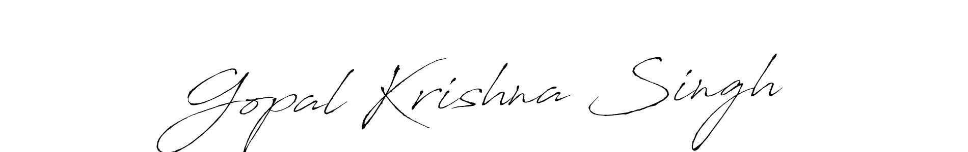 Design your own signature with our free online signature maker. With this signature software, you can create a handwritten (Antro_Vectra) signature for name Gopal Krishna Singh. Gopal Krishna Singh signature style 6 images and pictures png