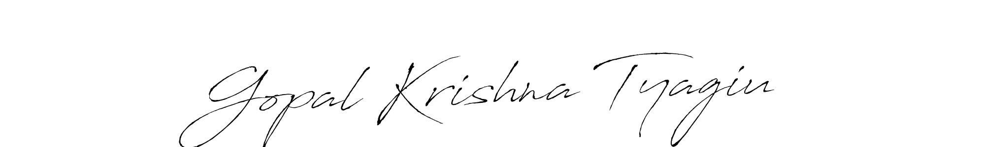 Gopal Krishna Tyagiu stylish signature style. Best Handwritten Sign (Antro_Vectra) for my name. Handwritten Signature Collection Ideas for my name Gopal Krishna Tyagiu. Gopal Krishna Tyagiu signature style 6 images and pictures png