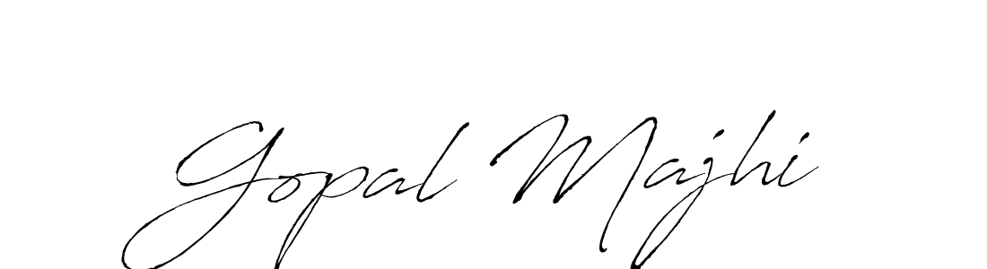 Make a beautiful signature design for name Gopal Majhi. With this signature (Antro_Vectra) style, you can create a handwritten signature for free. Gopal Majhi signature style 6 images and pictures png