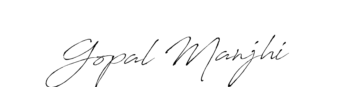 Gopal Manjhi stylish signature style. Best Handwritten Sign (Antro_Vectra) for my name. Handwritten Signature Collection Ideas for my name Gopal Manjhi. Gopal Manjhi signature style 6 images and pictures png