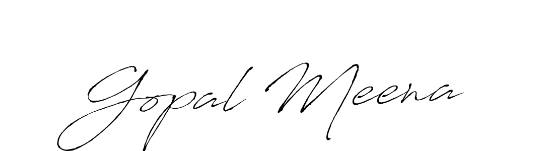 Gopal Meena stylish signature style. Best Handwritten Sign (Antro_Vectra) for my name. Handwritten Signature Collection Ideas for my name Gopal Meena. Gopal Meena signature style 6 images and pictures png