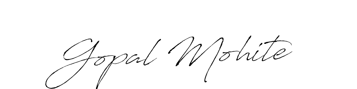 Make a beautiful signature design for name Gopal Mohite. With this signature (Antro_Vectra) style, you can create a handwritten signature for free. Gopal Mohite signature style 6 images and pictures png