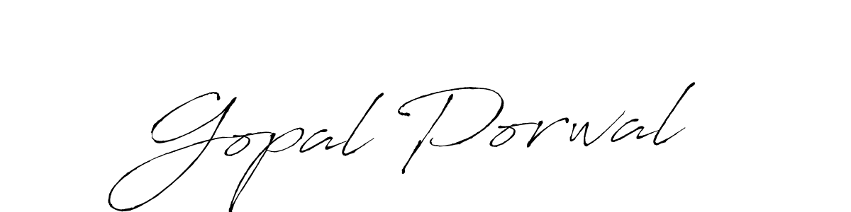 Gopal Porwal stylish signature style. Best Handwritten Sign (Antro_Vectra) for my name. Handwritten Signature Collection Ideas for my name Gopal Porwal. Gopal Porwal signature style 6 images and pictures png