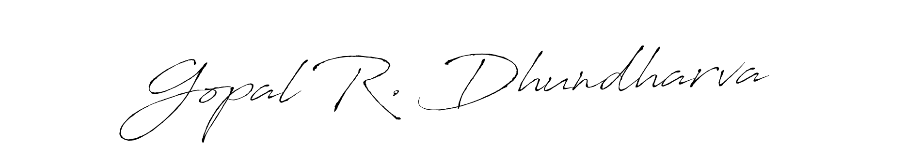 Create a beautiful signature design for name Gopal R. Dhundharva. With this signature (Antro_Vectra) fonts, you can make a handwritten signature for free. Gopal R. Dhundharva signature style 6 images and pictures png