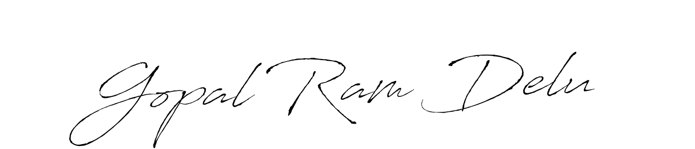if you are searching for the best signature style for your name Gopal Ram Delu. so please give up your signature search. here we have designed multiple signature styles  using Antro_Vectra. Gopal Ram Delu signature style 6 images and pictures png