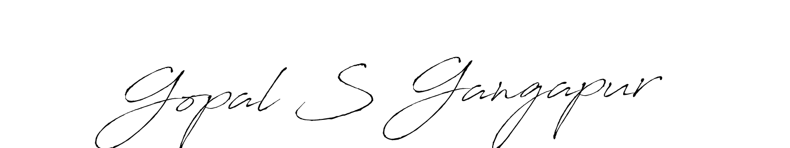 Gopal S Gangapur stylish signature style. Best Handwritten Sign (Antro_Vectra) for my name. Handwritten Signature Collection Ideas for my name Gopal S Gangapur. Gopal S Gangapur signature style 6 images and pictures png
