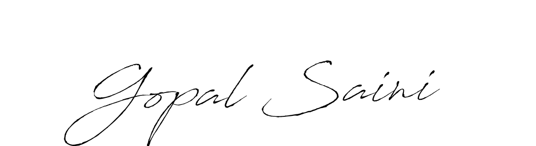 Use a signature maker to create a handwritten signature online. With this signature software, you can design (Antro_Vectra) your own signature for name Gopal Saini. Gopal Saini signature style 6 images and pictures png