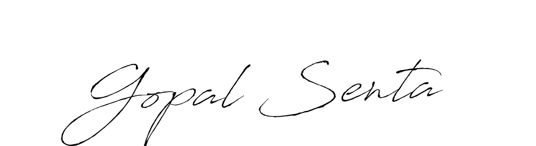Make a beautiful signature design for name Gopal Senta. With this signature (Antro_Vectra) style, you can create a handwritten signature for free. Gopal Senta signature style 6 images and pictures png