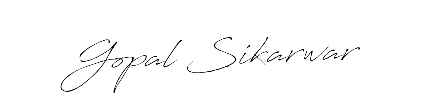 Gopal Sikarwar stylish signature style. Best Handwritten Sign (Antro_Vectra) for my name. Handwritten Signature Collection Ideas for my name Gopal Sikarwar. Gopal Sikarwar signature style 6 images and pictures png