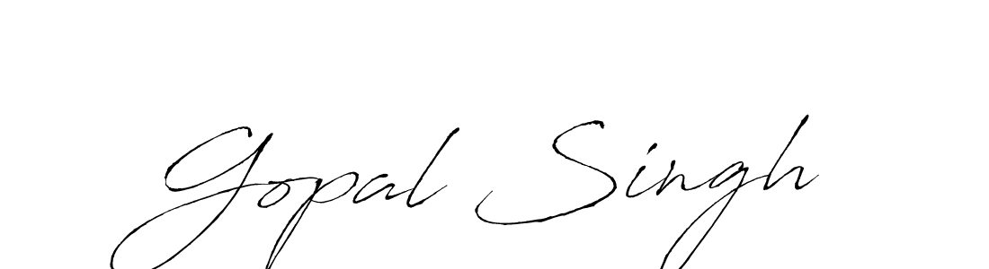 Gopal Singh stylish signature style. Best Handwritten Sign (Antro_Vectra) for my name. Handwritten Signature Collection Ideas for my name Gopal Singh. Gopal Singh signature style 6 images and pictures png