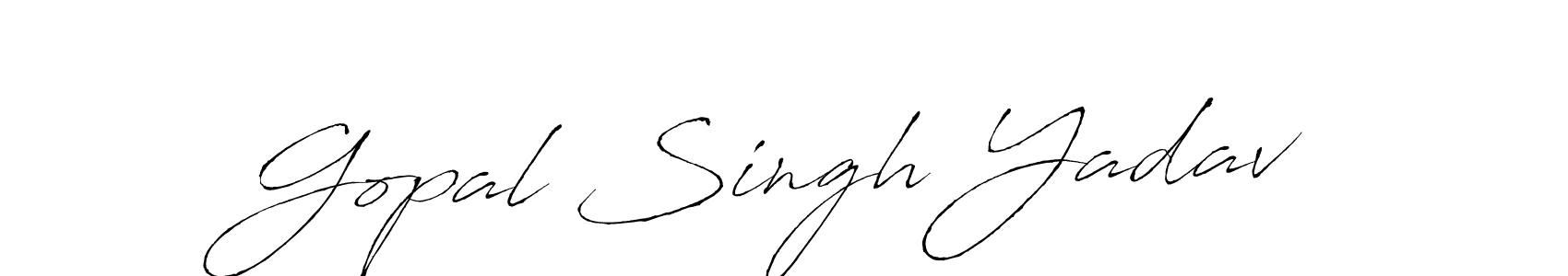 How to make Gopal Singh Yadav name signature. Use Antro_Vectra style for creating short signs online. This is the latest handwritten sign. Gopal Singh Yadav signature style 6 images and pictures png