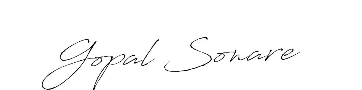 Make a beautiful signature design for name Gopal Sonare. With this signature (Antro_Vectra) style, you can create a handwritten signature for free. Gopal Sonare signature style 6 images and pictures png