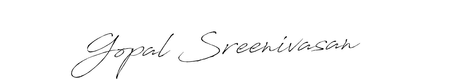 Gopal Sreenivasan stylish signature style. Best Handwritten Sign (Antro_Vectra) for my name. Handwritten Signature Collection Ideas for my name Gopal Sreenivasan. Gopal Sreenivasan signature style 6 images and pictures png