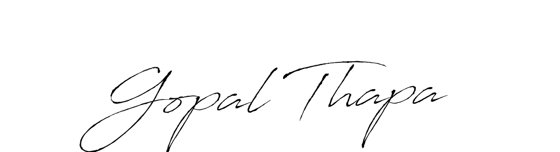 Gopal Thapa stylish signature style. Best Handwritten Sign (Antro_Vectra) for my name. Handwritten Signature Collection Ideas for my name Gopal Thapa. Gopal Thapa signature style 6 images and pictures png