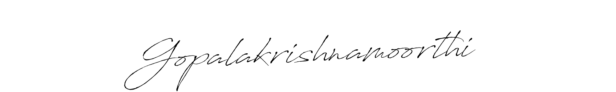 Design your own signature with our free online signature maker. With this signature software, you can create a handwritten (Antro_Vectra) signature for name Gopalakrishnamoorthi. Gopalakrishnamoorthi signature style 6 images and pictures png