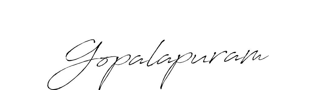 Make a beautiful signature design for name Gopalapuram. With this signature (Antro_Vectra) style, you can create a handwritten signature for free. Gopalapuram signature style 6 images and pictures png