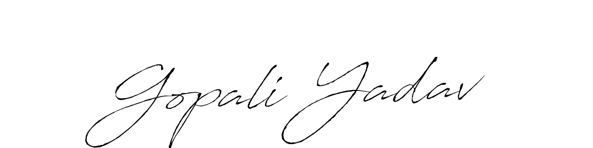 It looks lik you need a new signature style for name Gopali Yadav. Design unique handwritten (Antro_Vectra) signature with our free signature maker in just a few clicks. Gopali Yadav signature style 6 images and pictures png