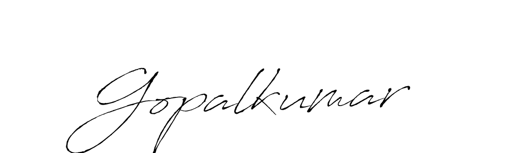 How to make Gopalkumar name signature. Use Antro_Vectra style for creating short signs online. This is the latest handwritten sign. Gopalkumar signature style 6 images and pictures png