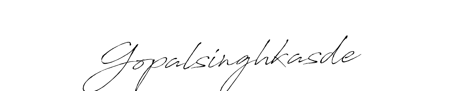 Create a beautiful signature design for name Gopalsinghkasde. With this signature (Antro_Vectra) fonts, you can make a handwritten signature for free. Gopalsinghkasde signature style 6 images and pictures png