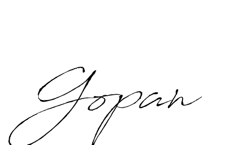 Create a beautiful signature design for name Gopan. With this signature (Antro_Vectra) fonts, you can make a handwritten signature for free. Gopan signature style 6 images and pictures png