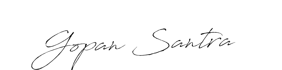 Gopan Santra stylish signature style. Best Handwritten Sign (Antro_Vectra) for my name. Handwritten Signature Collection Ideas for my name Gopan Santra. Gopan Santra signature style 6 images and pictures png