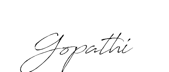 How to make Gopathi signature? Antro_Vectra is a professional autograph style. Create handwritten signature for Gopathi name. Gopathi signature style 6 images and pictures png