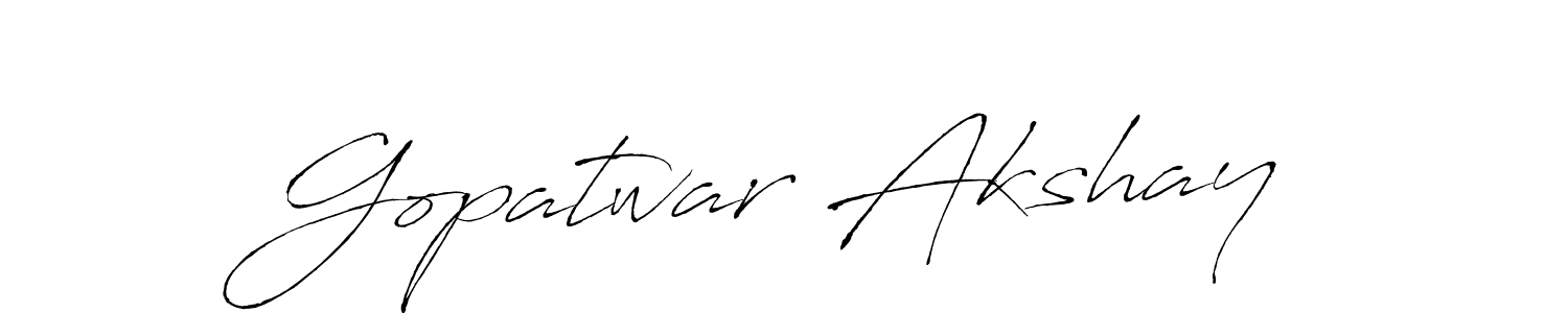 How to make Gopatwar Akshay signature? Antro_Vectra is a professional autograph style. Create handwritten signature for Gopatwar Akshay name. Gopatwar Akshay signature style 6 images and pictures png