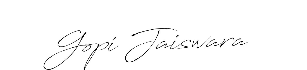 Gopi Jaiswara stylish signature style. Best Handwritten Sign (Antro_Vectra) for my name. Handwritten Signature Collection Ideas for my name Gopi Jaiswara. Gopi Jaiswara signature style 6 images and pictures png