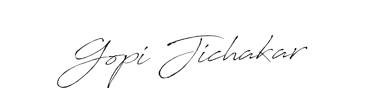 The best way (Antro_Vectra) to make a short signature is to pick only two or three words in your name. The name Gopi Jichakar include a total of six letters. For converting this name. Gopi Jichakar signature style 6 images and pictures png