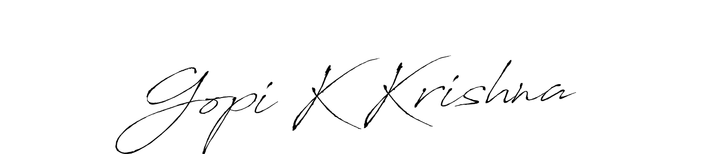 Design your own signature with our free online signature maker. With this signature software, you can create a handwritten (Antro_Vectra) signature for name Gopi K Krishna. Gopi K Krishna signature style 6 images and pictures png