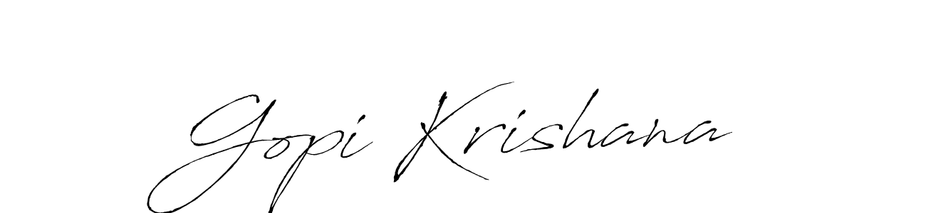 Use a signature maker to create a handwritten signature online. With this signature software, you can design (Antro_Vectra) your own signature for name Gopi Krishana. Gopi Krishana signature style 6 images and pictures png