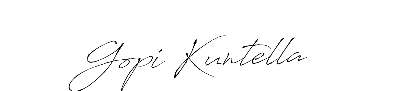 Design your own signature with our free online signature maker. With this signature software, you can create a handwritten (Antro_Vectra) signature for name Gopi Kuntella. Gopi Kuntella signature style 6 images and pictures png