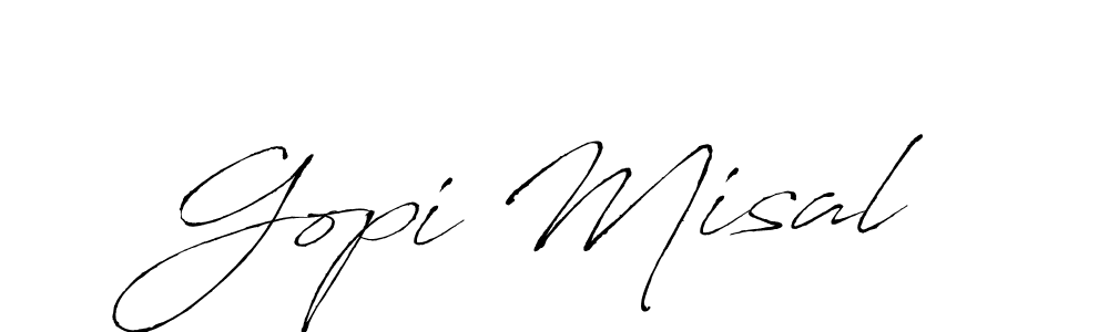 Create a beautiful signature design for name Gopi Misal. With this signature (Antro_Vectra) fonts, you can make a handwritten signature for free. Gopi Misal signature style 6 images and pictures png