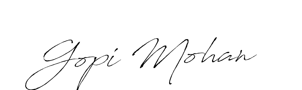 How to make Gopi Mohan name signature. Use Antro_Vectra style for creating short signs online. This is the latest handwritten sign. Gopi Mohan signature style 6 images and pictures png